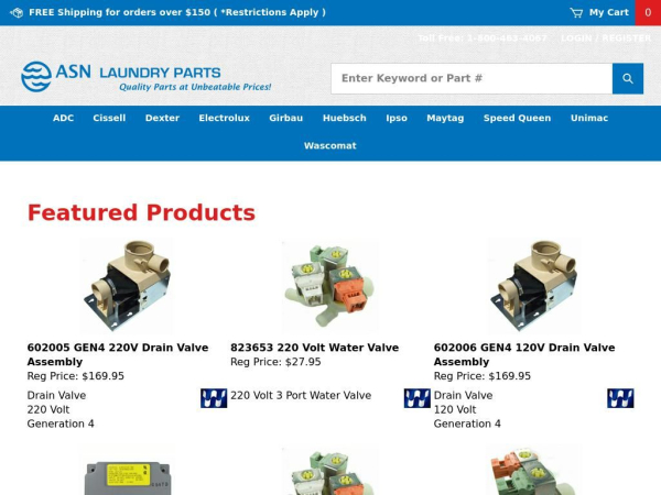 asnlaundryparts.com