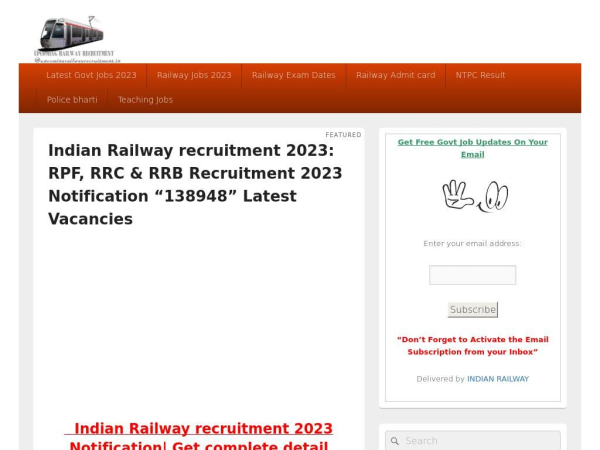 upcomingrailwayrecruitment.in